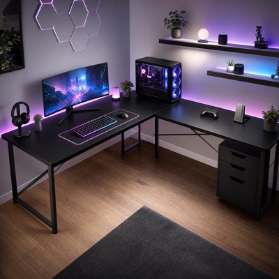 L Shaped Gaming Desk